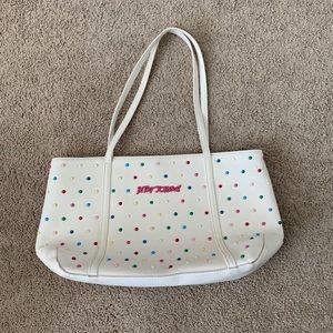 Betsey Johnson White & Dots tote work diaper bag